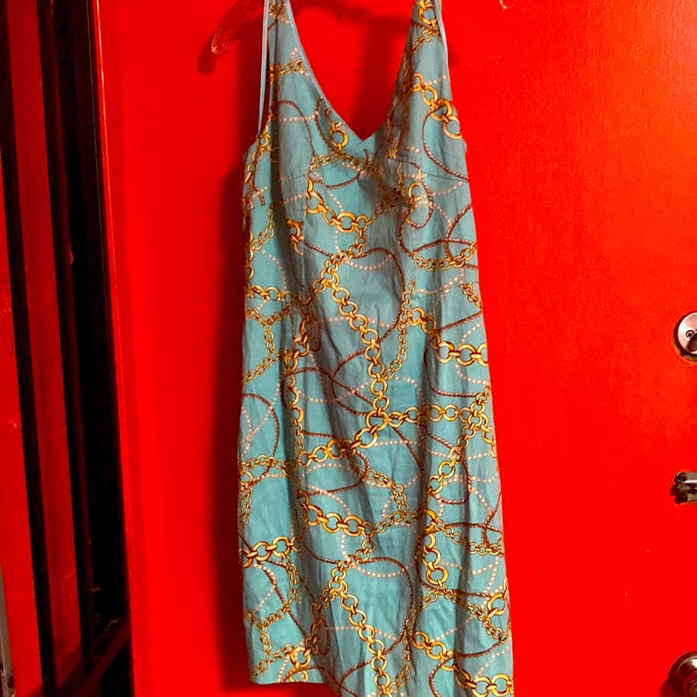 Arthur S. Levine blue chain dress